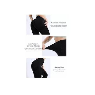 Foto 3 | Foto 3 | Leggins Deportivos Mujer Levanta Pompa, Talla M. Eo Safe Imports Esi-8514 Negro