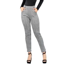 Jeggins Grises a Cuadros para Mujer