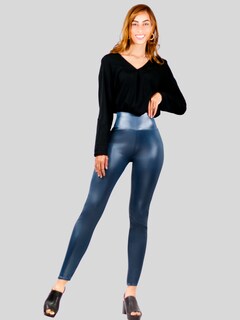 Foto 6 | Foto 6 | Set De Dos Leggins Moda Elegante Casual Lic-074-px2 Colores Variados Mujer Mallones Cuero Vinipiel