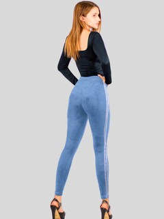 Foto 3 | Foto 3 | Legging Mujer Mallones Leggins Mayon Lic-0164 Azul Mallas Térmico