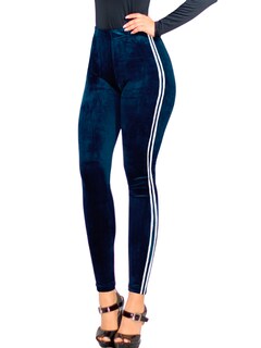 Foto 1 | Foto 1 | Legging Mujer Mallones Leggins Mayon Lic-0164 Azul Petroleo Mallas Térmico