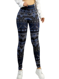 Foto 1 | Foto 1 | Mallones Mujer Leggings Stretch Leggins Lic-0162 Azul Mayon Mallas
