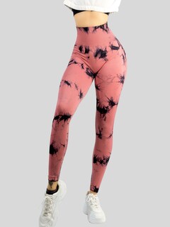 Foto 4 | Foto 4 | Leggings Deportivos Tie-dye Mujer Para Yoga Y Gym Lic-0168 Coral Comodidad Y Estilo