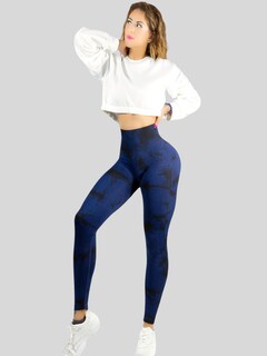 Foto 2 | Foto 2 | Leggings Deportivos Tie-dye Mujer Para Yoga Y Gym Lic-0168 Marino Comodidad Y Estilo