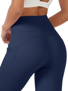 Foto 4 | Foto 4 | Leggins Tacvasen Para Mujer Con Control De Barriga, Cintura Alta, Azul Marino, Xl - Venta Internacional.