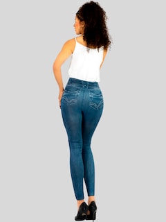 Foto 3 | Foto 3 | Pack De 2 Leggins Unitalla Mujer Mezclilla Faja Alta Estilo Pantalón Mezclilla Lic-55-5-px2 Variedad De Diseños Calidad Premium