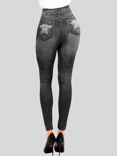 Foto 6 | Foto 6 | Leggins Faja Alta Estilo Pantalón Mezclilla Unitalla 2 piezas para Mujer