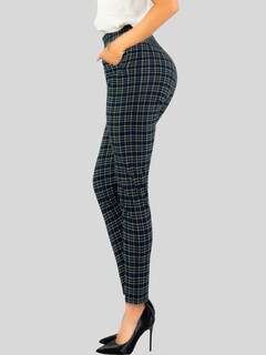 Foto 4 | Foto 4 | Set De 2 Leggings Elegantes Jegging Mujer A Cuadros Stretch Looks Formal Y Casual Mayón Lic-0171 D1/d2 Mallones