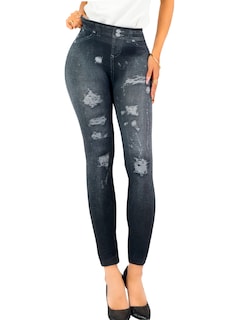 Foto 1 | Foto 1 | Leggins Mujer Unitalla Mezclilla Faja Alta Estilo Pantalón Mezclilla Calidad Premium Tiro Alto Lic-055-5 Negro Mallon Lycra