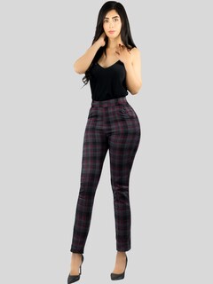 Foto 2 | Foto 2 | Jeggins Mujer Legging Pantalón A Cuadro Mallones Panta-1010 Diseño 1 Mayon Malla