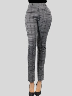 Foto 6 | Foto 6 | Jeggins Mujer Legging Pantalón A Cuadro Mallones Panta-1010 Diseño 4 Mayon Malla