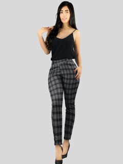 Foto 2 | Foto 2 | Jeggins Mujer Legging Pantalón A Cuadro Mallones Panta-1010 Diseño 2 Mayon Malla
