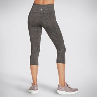 Foto 2 | Foto 2 | Legging Skechers Go Walk, Cintura Alta A Media Pantorrilla, Gris Jaspeado - Venta Internacional.