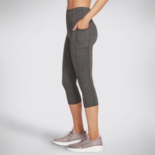 Foto 3 | Foto 3 | Legging Skechers Go Walk, Cintura Alta A Media Pantorrilla, Gris Jaspeado - Venta Internacional.