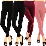 Set De 4 Leggings Térmico De Mujer Lic-071 Varios Colores Afelpado