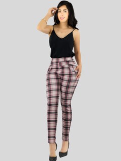 Foto 2 | Foto 2 | Jeggins De Mujer Lic-0178 Diseño De Pantalon A Cuadros