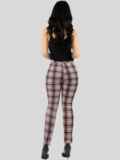 Foto 3 | Foto 3 | Jeggins De Mujer Lic-0178 Diseño De Pantalon A Cuadros