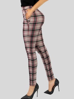 Foto 4 | Foto 4 | Jeggins De Mujer Lic-0178 Diseño De Pantalon A Cuadros