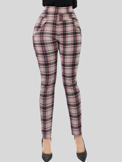 Foto 6 | Foto 6 | Jeggins De Mujer Lic-0178 Diseño De Pantalon A Cuadros