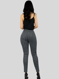 Foto 3 | Foto 3 | Jeggins De Mujer Lic-0178 Diseño De Pantalon A Cuadros