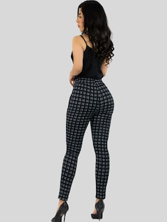 Foto 3 | Foto 3 | Jeggins De Mujer Lic-0178 Diseño De Pantalon A Cuadros