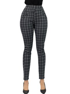 Foto 1 | Foto 1 | Jeggins De Mujer Lic-0178 Diseño De Pantalon A Cuadros