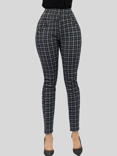 Foto 6 | Foto 6 | Jeggins De Mujer Lic-0178 Diseño De Pantalon A Cuadros