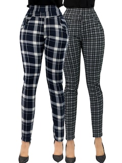 Foto 1 | Foto 1 | Set 2 Jeggins Mujer Legging Pantalón A Cuadro Lic-0178-px2 Variedad De Diseños Mallones Mayon