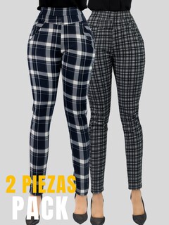 Foto 5 | Foto 5 | Set 2 Jeggins Mujer Legging Pantalón A Cuadro Lic-0178-px2 Variedad De Diseños Mallones Mayon