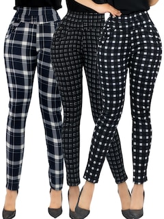 Foto 1 | Foto 1 | Set De 3 Jeggins De Mujer Lic-01178-px3 Diseños De Pantalon A Cuadros
