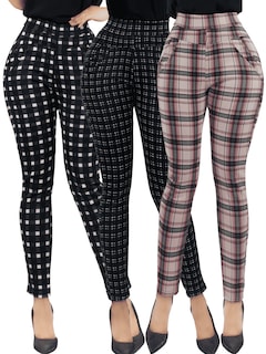 Foto 1 | Foto 1 | Set De 3 Jeggins De Mujer Lic-01178-px3 Diseños De Pantalon A Cuadros