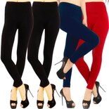 Set De 4 Leggings Térmico De Mujer Lic-071 Varios Colores Afelpado
