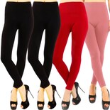 Set De 4 Leggings Térmico De Mujer Lic-071 Varios Colores Afelpado