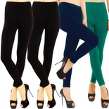Set De 4 Leggings Térmico De Mujer Lic-071 Varios Colores Afelpado