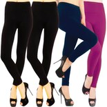 Set De 4 Leggings Térmico De Mujer Lic-071 Varios Colores Afelpado