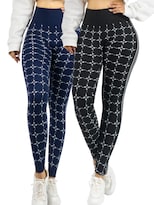 Set 2 Leggings Mujer Mayones Lic-0182-px2 Variedad De Colores Mallones Stretch Cómodos