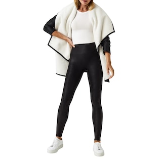 Foto 1 | Foto 1 | Leggins Spanx De Piel Sintética Con Forro Polar Para Controlar La Barriga, Color Negro L - Venta Internacional.