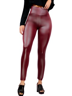 Foto 1 | Foto 1 | Leggings Para Mujer Lic-074 Color Vino Metalizado Stretch