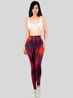 Foto 2 | Foto 2 | Leggings Deportivos Tie-dye Mujer Para Yoga Y Gym Lic-0197 Naranja Comodidad Y Estilo