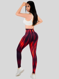 Foto 3 | Foto 3 | Leggings Deportivos Tie-dye Mujer Para Yoga Y Gym Lic-0197 Naranja Comodidad Y Estilo