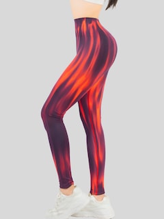 Foto 4 | Foto 4 | Leggings Deportivos Tie-dye Mujer Para Yoga Y Gym Lic-0197 Naranja Comodidad Y Estilo