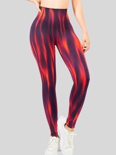 Foto 6 | Foto 6 | Leggings Deportivos Tie-dye Mujer Para Yoga Y Gym Lic-0197 Naranja Comodidad Y Estilo