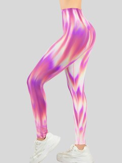Foto 4 | Foto 4 | Leggings Deportivos Tie-dye Mujer Para Yoga Y Gym Lic-0197 Rosa Comodidad Y Estilo