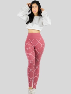 Foto 2 | Foto 2 | Leggins Mujer Legging Mallones Lic-010 Rosa Mallas Térmicas Mayon