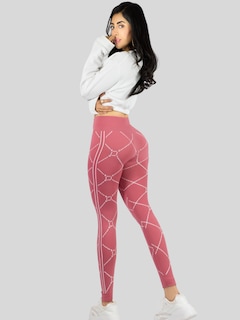 Foto 3 | Foto 3 | Leggins Mujer Legging Mallones Lic-010 Rosa Mallas Térmicas Mayon