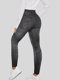 Foto 3 | Foto 3 | Leggings Lic-055-2 Negro para Mujer