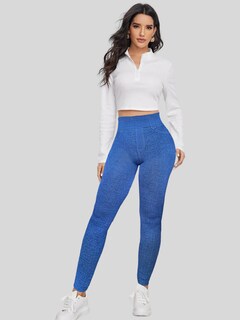 Foto 2 | Foto 2 | Leggings Lic-055-2 Azul para Mujer