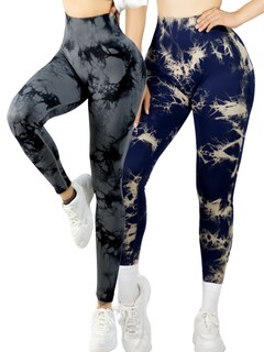 Foto 1 | Foto 1 | Set De Dos Leggings Deportivos Tie-dye Mujer Para Yoga Y Gym Lic-0168-px2 Variedad De Colores Comodidad Y Estilo