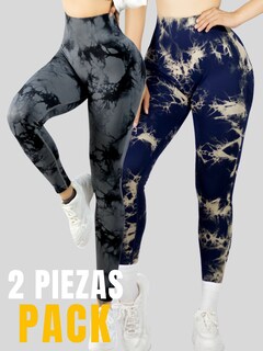 Foto 5 | Foto 5 | Set De Dos Leggings Deportivos Tie-dye Mujer Para Yoga Y Gym Lic-0168-px2 Variedad De Colores Comodidad Y Estilo