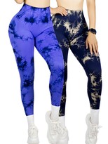 Set De Dos Leggings Deportivos Tie-dye Mujer Para Yoga Y Gym Lic-0168-px2 Variedad De Colores Comodidad Y Estilo